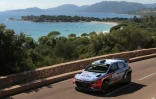Le Belge Thierry Neuville au volant de sa Hyunday au Tour de Corse, le 2 octobre 2016 à Porto Vecchio