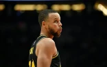 Stephen Curry lors de la rencontre des Golden State Warriors contre Portland le 24 février 2022 à Portland