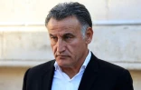 Christophe Galtier devant le tribunal correctionnel de Nice le 15 décembre 2023 lors d'une pause dans son procès pour harcèlement et discrimination, essentiellement contre des joueurs musulmans. L'ancien entraîneur de l'OGC Nice, également passé par Saint-Etienne et le Paris SG, a dénoncé le manque d'impartialité d'une enquête reposant sur des propos "faux ou déformés"