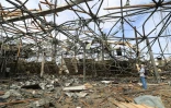 Les dégâts dans l'aéroport international de Sanaa au lendemain de frappes israéliennes, le 7 mai 2025