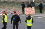 Manifestation de "gilets jaunes" Ă Port-La-Nouvelle, dans l'Aude, le 20 novembre 2018
