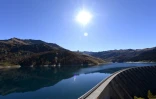 Le barrage de Roselend près de Beaufort dans les Alpes françaises, le 5 octobre 2017