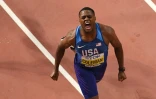 L'Américain Christian Coleman, champion du monde du 100 m, à Doha, le 28 septembre 2019