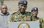 Le chef par intérim de la police nationale, Douglas Kanja, lors d'un point presse, le 15 juillet 2024 à Nairobi, au Kenya