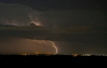 Un orage sur Montaud au nord de Montpellier, le 16 août 2022