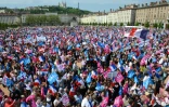 Manifestation contre le projet de loi Taubira sur le mariage homosexuel à Lyon, à l'appel du collectif La Manif pour tous le 5 mai 2013