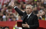 L'entraîneur italien du Real Madrid Carlo Ancelotti lors d'une rencontre de Liga contre le FC Séville, le 27 mai 2023 à Séville
