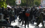 Des manifestants le 28 avril 2016 à Paris