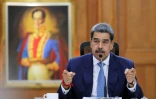 Le président vénézuélien Nicolas Maduro donne une conférence de presse au palais de Miraflores à Caracas, le 8 janvier 2025