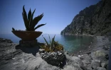 Crique près du village de Positano, dans le sud de l'Italie, le 1er juillet 2020