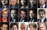 Montage de portraits d'archives réalisé le 29 novembre 2016 de  François Fillon, Gérard Larcher, Nathalie Kosciusko-Morizet, François Baroin, Bruno Retailleau, Virginie Calmels, Jean-François Cope, Thierry Solere,  Jean-Frédéric Poisson  Christian Jacob, Gerald Darmanin, Annie Genevard, Laurent Wauquiez, Isabelle Le Callennec et Bernard Accoyer (GàD et haut en bas) 