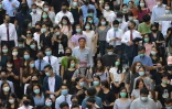 Des manifestants portant des masques chirurgicaux Ă Hong Kong le 4 octobre 2019