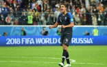 Le défenseur Raphaël Varane jubile lors de la qualification de la France en finale du Mondial le 10 juillet 2018