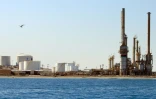 A general view shows an oil facility in oil-rich Libya where oil revenues have more than tripled in 2017 according to the central bank despite violence and political instability