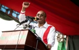 Le leader de l'opposition et candidat à la présidentielle, Adalberto Costa Junior, lors d'un meeting, le 22 août 2022 à Luanda, en Angola