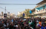 Venancio Mondlane, alors à la Renamo, en campagne pour les élections municipales à Maputo le 21 octobre 2023