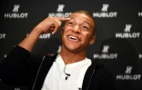 La jeune star du PSG Kylian Mbappé lors d'une opération de promotion avec son sponsor, le 8 novembre 2018 à Paris