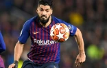 L'attaquant du Barça Luis Suarez contre Liverpoool, le 1er mai 2019 au Camp Nou