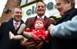 Le Premier ministre irlandais Leo Varadkar en campagne électorale à Ennis (comté de Clare), le 7 février 2020