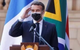 Le président français Emmanuel Macron, à Pretoria, en Afrique du Sud, le 28 mai 2021