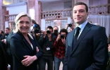 Marine Le Pen (G) et Jordan Bardella (D) le 15 janvier 2024