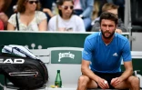 Le Français Gilles Simon battu par l'Italien Salvatore Caruso au 2e tour de Roland-Garros, le 30 mai 2019 à Paris