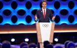 Le coprésident de Paris 2024 Tony Estanguet s'exprimant devant la 131e session du CIO à Lima, le 13 septembre 2017