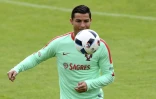 Cristiano Ronaldo, lors d'un entraînement avec le Portugal au camp de base de Marcoussis, le 56 juillet 2016
