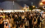 Manifestation de soutien aux étudiants de l'Université polytechnique de Hong Kong barricadés depuis plus d'une semaine dans leur campus, le 25 novembre 2019
