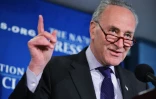 Chuck Schumer, chef des démocrates du Sénat, lors d'une conférence de presse, le 27 février 2017 à Washington