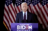 L'ancien vice-président Joe Biden, l'un des favoris de la primaire démocrate pour la présidentielle de 2020, lors d'une conférence de presse à à Wilmington le 24 septembre 2019