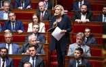 La présidente du Rassemblement national, Marine Le Pen, s'exprime lors d'une séance de questions au gouvernement à l'Assemblée nationale, à Paris, le 9 juin 2026