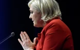Marine Le Pen, candidate Front national à la présidentielle, le 26 mars 2017 en meeting à Lille