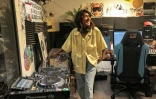 Lujain Albishi, DJ saoudienne, à Jeddah, le 26 mai 2022