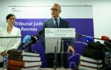 Le procureur de Rennes Frédéric Teillet lors d'une conférence de presse deux jours après la découverte du corps d'un garçon de 11 ans, à Rennes le 26 mai 2026