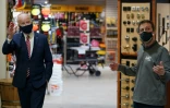 Joe Biden lors d'une visite dans un magasin de Washington, le 9 mars 2021