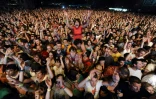 Foule qui assiste au festival de musique Exit près de Novi Sad (Serbie), le 7 juillet 2011