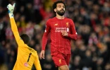 L'attaquant égyptien de Liverpool Mohamed Salah buteur contre Salzbourg en Ligue des champions, le 2 octobre 2019 à Liverpool