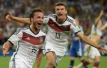 Mario Götze célèbre le but allemand de la victoire lors de la finale du Mondial-2014 face à l'Argentine, le 13 juillet 2014 à Rio de Janeiro
