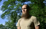 Asadulla, membre du bataillon Cheikh Mansour, le 9 juin 2022 à Zaporijjia, en Ukraine