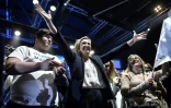 Marine Le Pen, candidate RN à la présidentielle, en meeting à Perpignan, le 7 avril 2022