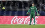 Le gardien de but croate de Monaco, Danijel Subasic, durant le match de Ligue 1 face au Paris SG, le 15 avril 2018, au Parc des Princes