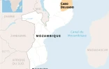 Carte du Mozambique localisant la province de Cabo Delgado et la ville de Palma