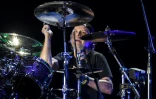 Le batteur Lars Ulrich, du groupe américain Metallica, au festival Hellfest à Clisson (ouest de la France) le 26 juin 2022