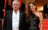 L'acteur français Alain Delon (G) avec sa fille Anouchka Delon (D), le 19 mai 2019 lors du festival de Cannes
