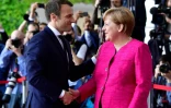 La chancelière allemande Angela Merkel et le président français Emmanuel Macron le 15 mai 2017 à Berlin