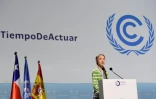 La militante environnementale suédoise Greta Thunberg fait une déclaration à la COP25, le 11 décembre 2019 à Madrid, en Espagne