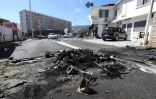 Dégâts à Saint-Denis-de-la-Réunion après plusieurs jours d'actions des "gilets jaunes", le 20 novembre 2018