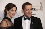 L'acteur et réalisateur français Dany Boon (D) et son épouse Yael Boon à leur arrivée à la cérémonie des César à Paris le 2 mai 2018 