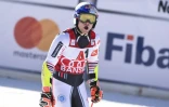 Le Français Alexis Pinturault, à l'arrivée de la seconde manche du géant de Coupe du monde, le 28 février 2021 à Bansko (Bulgarie)
